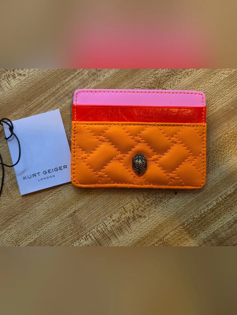 Kurt Geiger NWT/NIB Quilted Color Block Card Holder